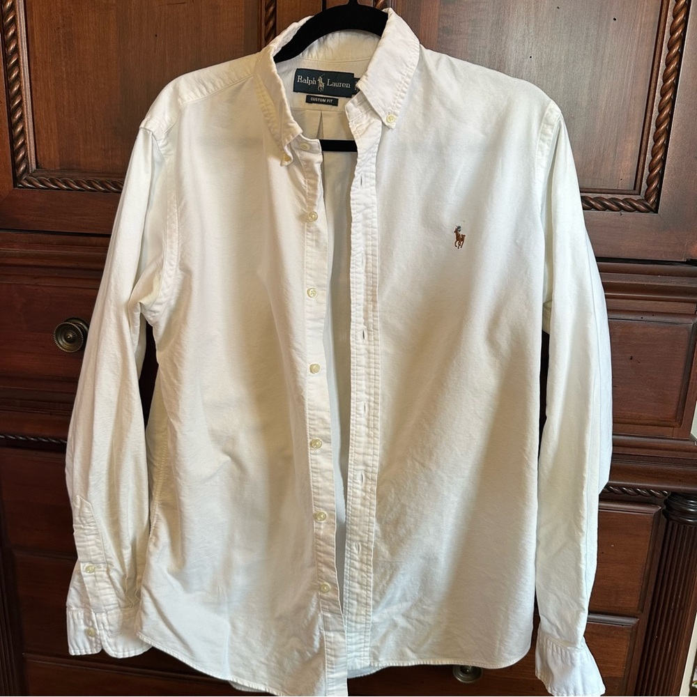 Ralph Lauren Men's Cream Button Down Shirt